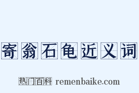 寄翁石龟近义词是什么意思的图片